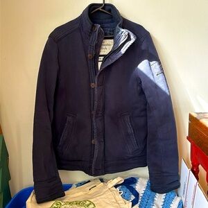 Abercrombie & Fitch Dark Blue Military Jacket